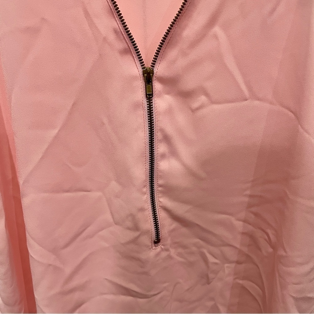 Ambiance Light Pink Zip Up Tank Top - Picture 3 of 9